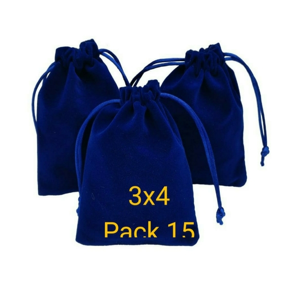 Velvet jewelry pouches/drawstring bags - Picture 1 of 11